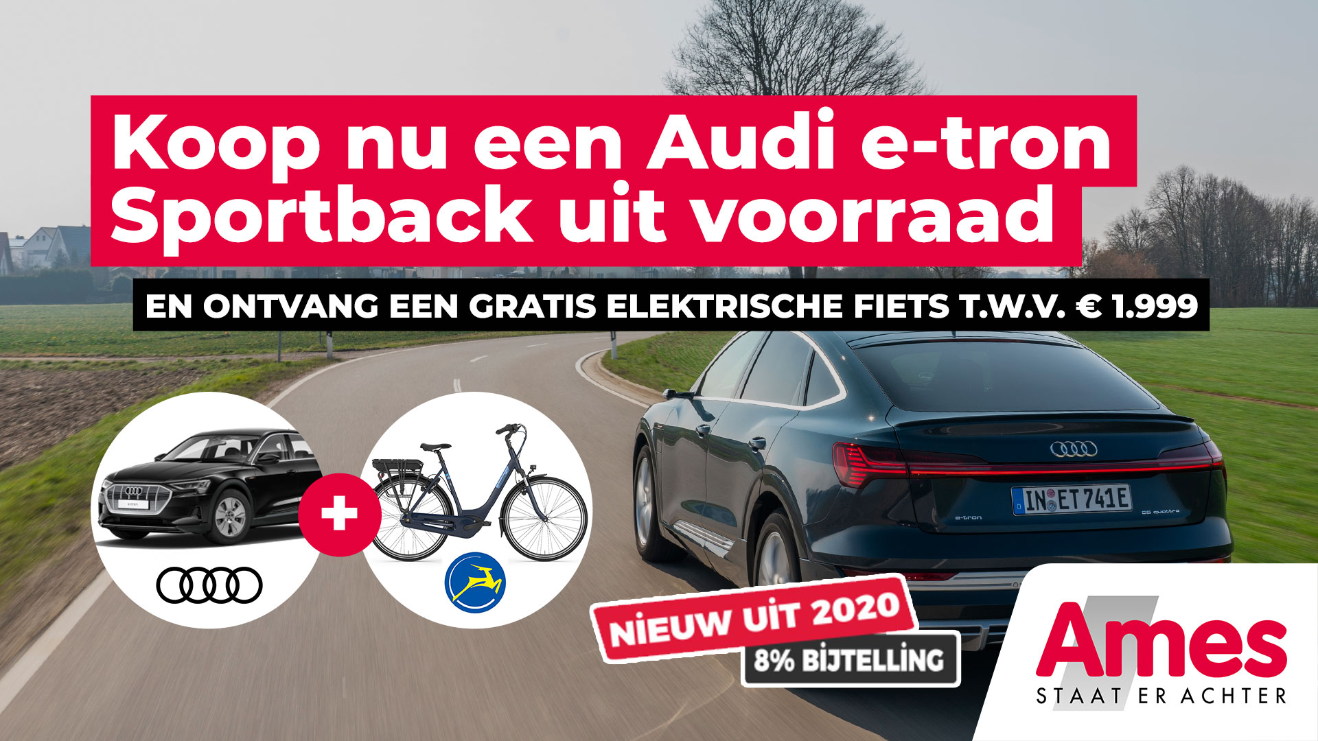 Pigment Spoedig Componeren Audi e-tron Sportback voorraadactie | Ames