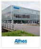 Ames occasioncentrum logo met Ames Occasioncentrum pand