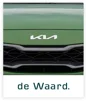 Groene Kia grille met de Waard logo er onder