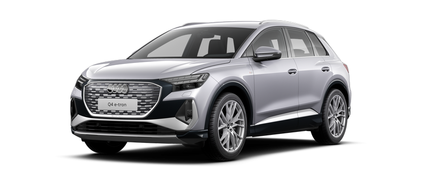 Audi Q4 E Tron Zilver schuinvoor Modelfoto